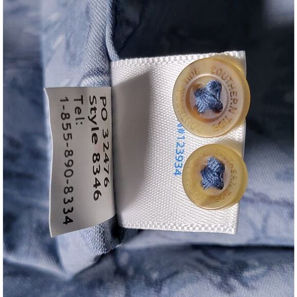 NWT SOUTHERN TIDE Cliff Intercoastal Performance‎ Shirt Blue Size S MSRP $125 - Picture 7 of 9